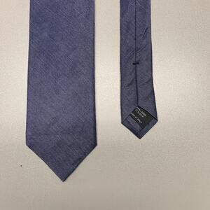 TOM FORD Navy Woven Linen  Silk Tie